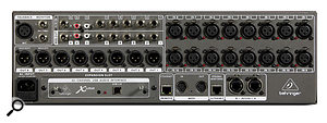 While the X32 Rack (top) has a generous 22 analogue inputs and 16 analogue outputs, the Core version only has a stereo pair of monitoring output jacks. Both models can be expanded, however, via their two AES50 digital audio networking ports.