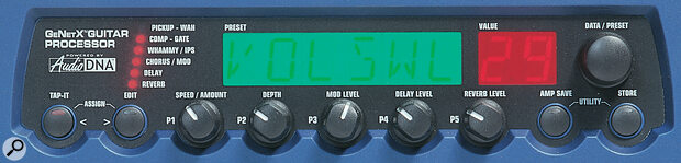 A row of five rotary controls beneath the main display makes effects editing quick and easy. A row of five rotary controls beneath the main display makes effects editing quick and easy.