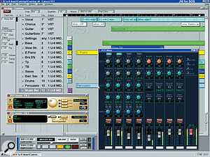 The VST mixer window in Audio + MIDI mode. The VST mixer window in Audio + MIDI mode.