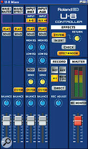 The U8 mixer window. The U8 mixer window.