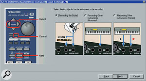 EZ Recording, as featured on Roland's VS digital workstations and the Boss BR8 (reviewed last month), provides useful 'hand‑holding' during the recording process. EZ Recording, as featured on Roland's VS digital workstations and the Boss BR8 (reviewed last month), provides useful 'hand‑holding' during the recording process.