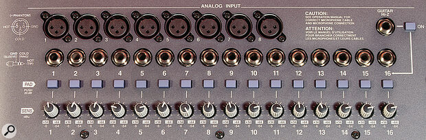 VS2480's analogue inputs. VS2480's analogue inputs.